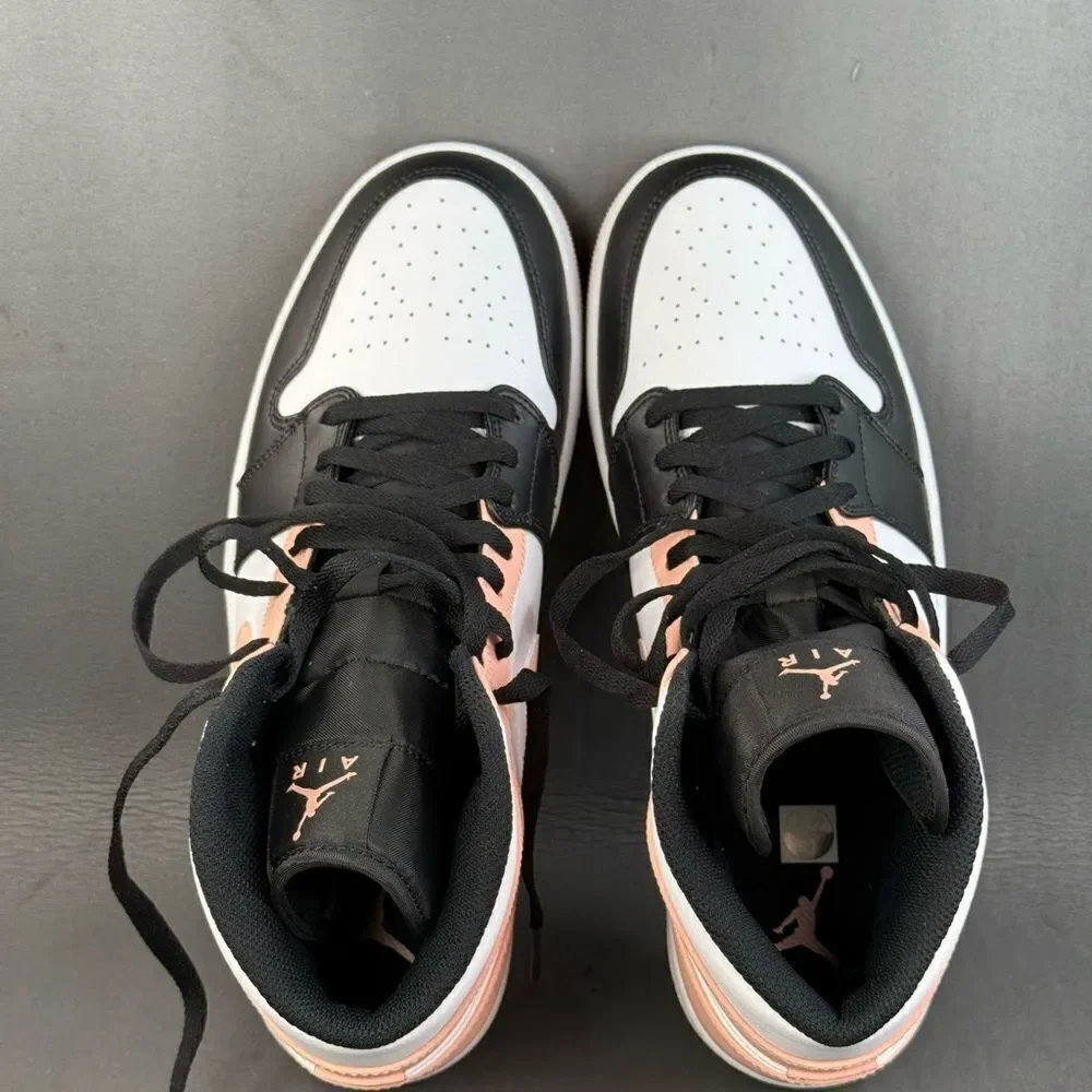 Jordan 1 Mid Arctic Orange Black Toe sneaker shoes men’s size 11